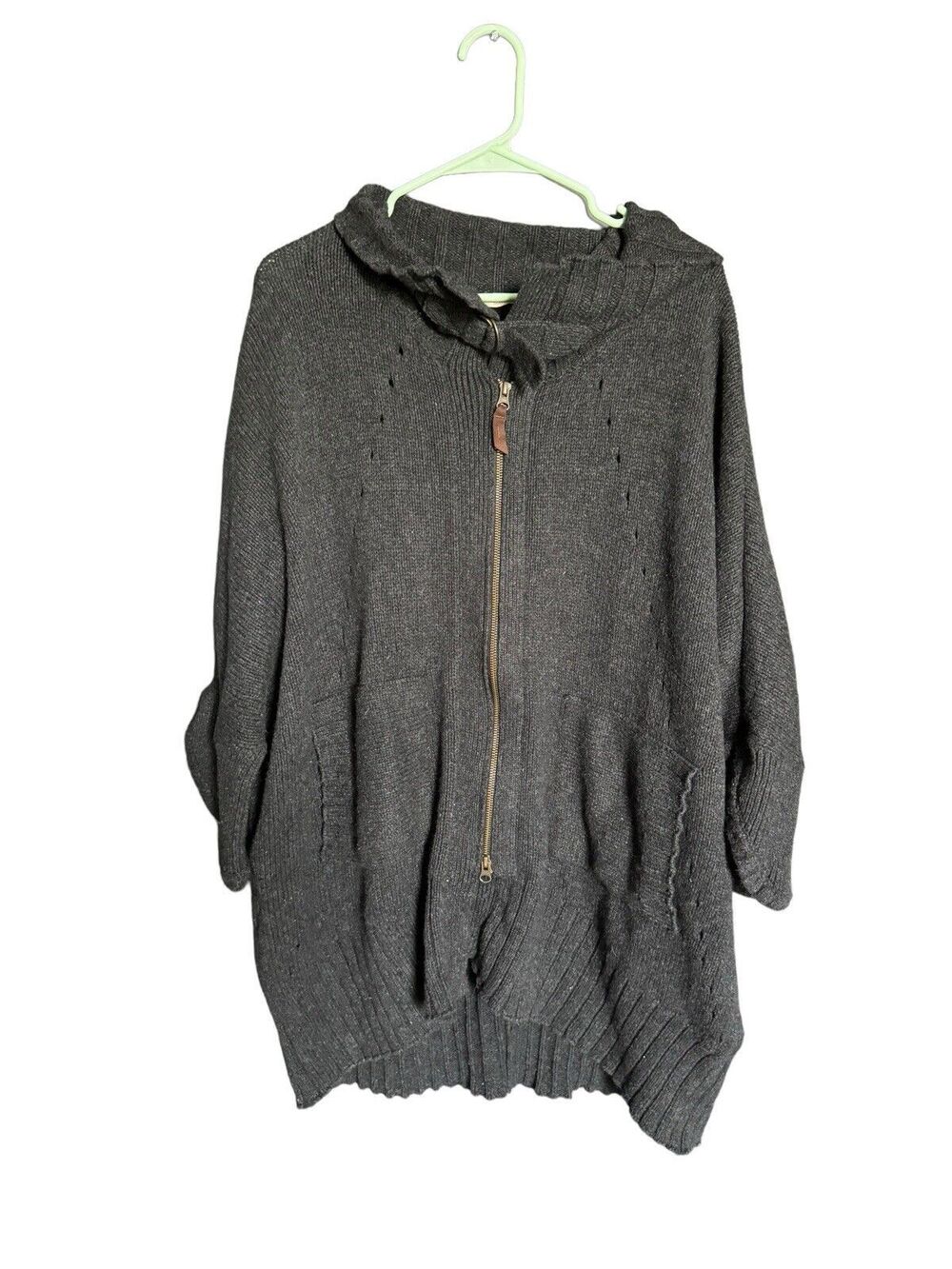 Soft Surroundings Wool Blend Poncho Cardigan Quarter Sleeve Cottagecore Size S/M